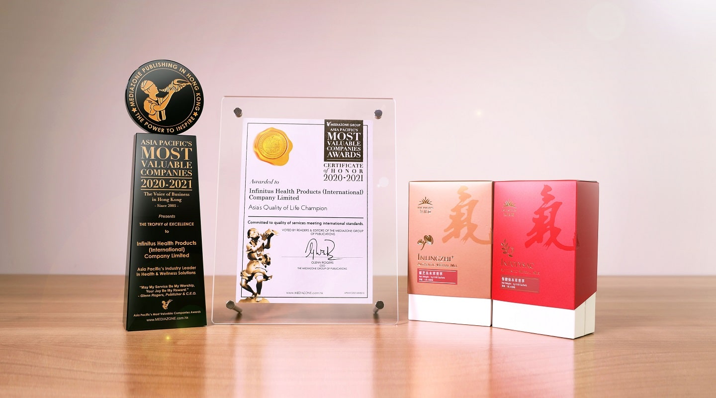 無限極榮獲「亞太區最有價值公司2020-2021-亞太區健康及保健方案行業領導」殊榮